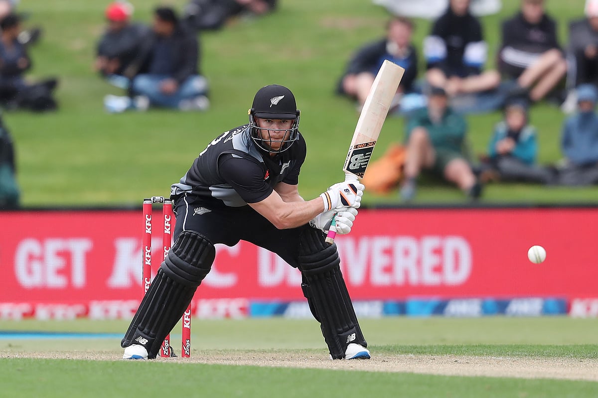 New Zealand’s Glenn Phillips bats during the second Twenty20 International cricket match between New Zealand and the West Indies at the Bay Oval in Mount Maunganui on 29 November 2020