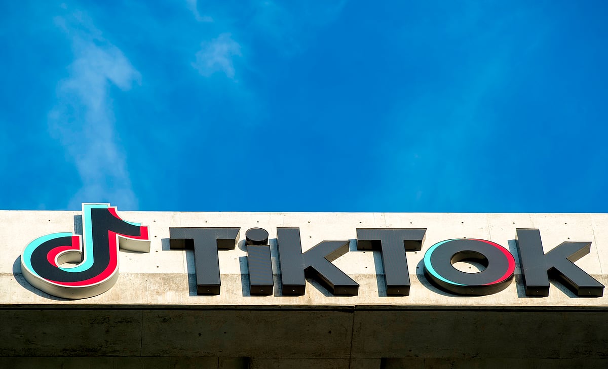 This file photo taken on 17 November 2020 shows a general view of the TikTok building, in Culver City, California.