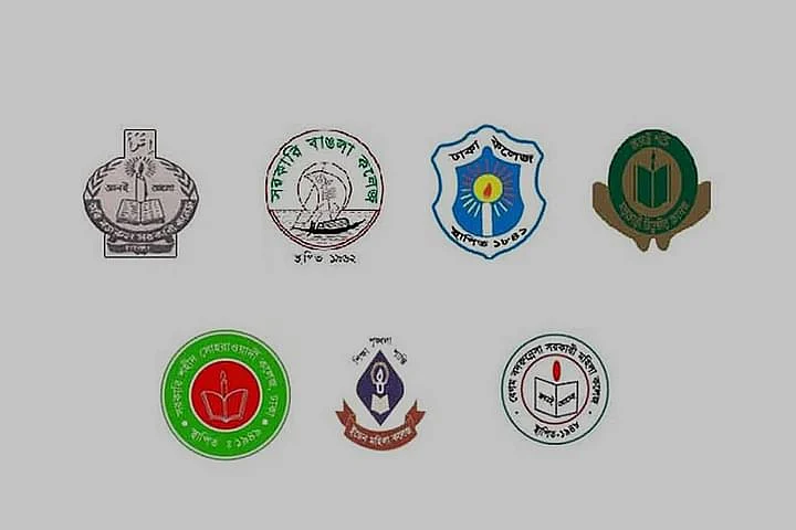 Logos of 7 affiliated colleges
