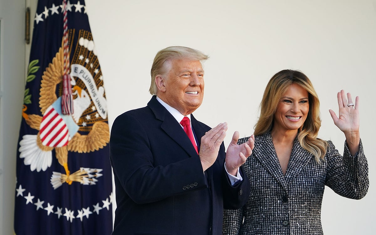 US president Donald Trump and first lady Melania Trump