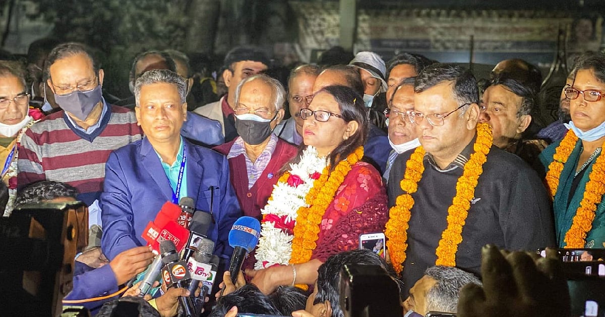 Farida Yasmin made history after being elected the first female president of National Press Club, Dhaka on 31 December 2020