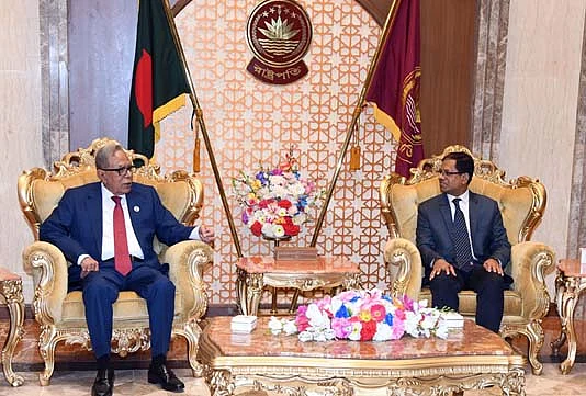 first VC of the newly established Bangabandhu Sheikh Mujibur Rahman University (BSMRU), Kishoreganj, ZM Parvez Sajjad called on president Abdul Hamid at Bangabhaban on Monday evening