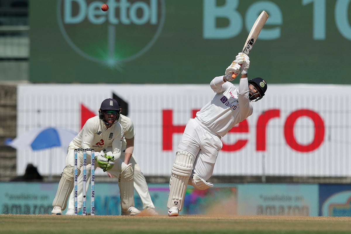 Rishabh Pant plays a shot