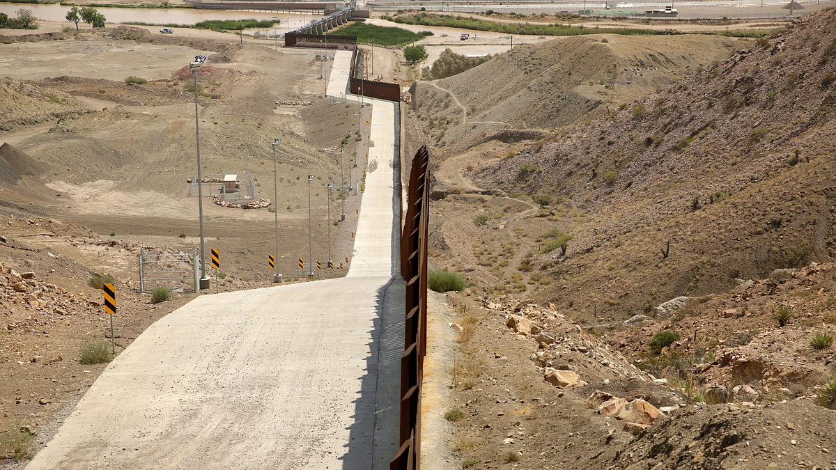 A border wall section allegedly built with money from Trump supporters who donated in the crowdfunding campaign called "We Build the Wall" is seen in Ciudad Juarez