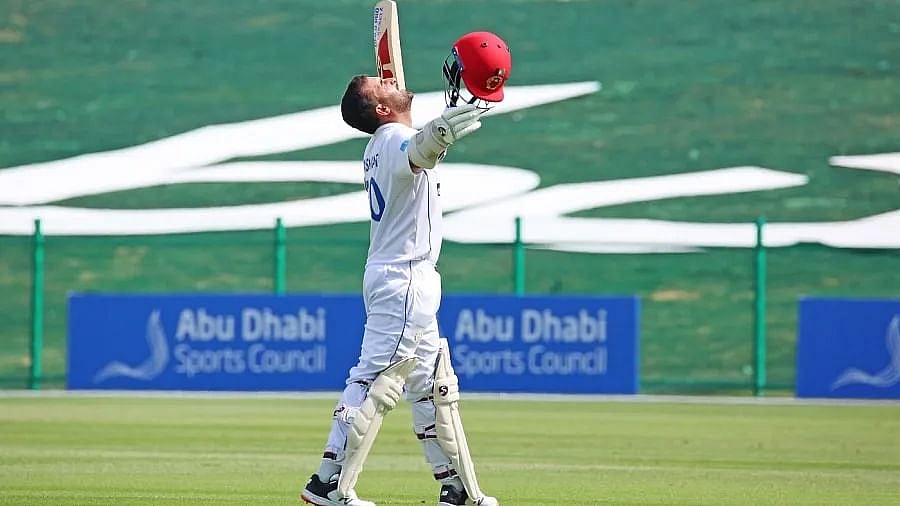 Hashmatullah Shahidi celebrates his double hundred