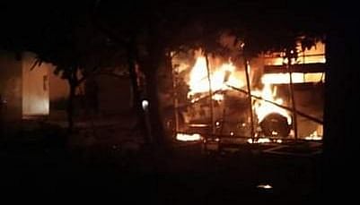 Mob vandalises, torches UNO, AC Land offices, cars in Faridpur