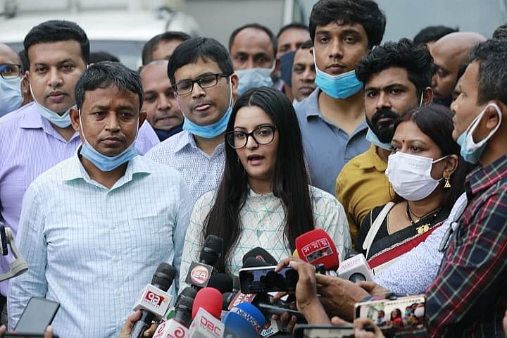 Pori Moni talking to newsmen after coming out from DB office on Tuesday.