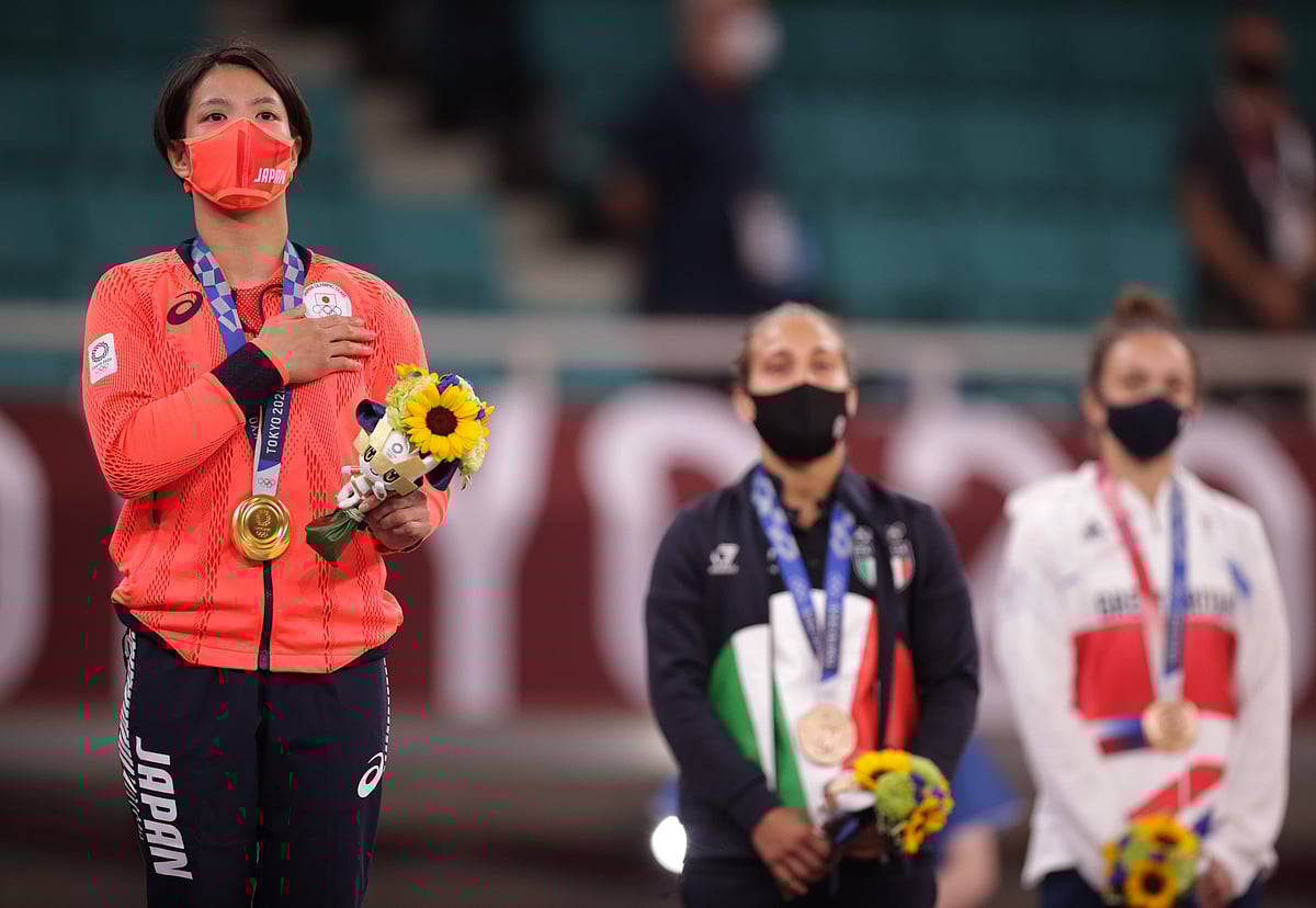 Japan's Uta Abe after winning gold medal