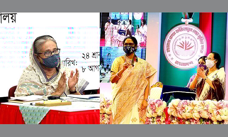 Prime minister Sheikh Hasina joined the award ceremony virtually as the chief guest