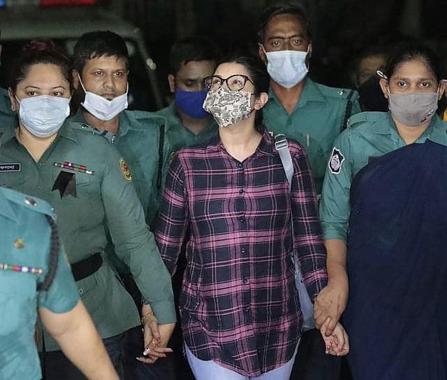 Pori Moni has been produced before the chief metropolitan magistrate court in Dhaka on Thursday evening.