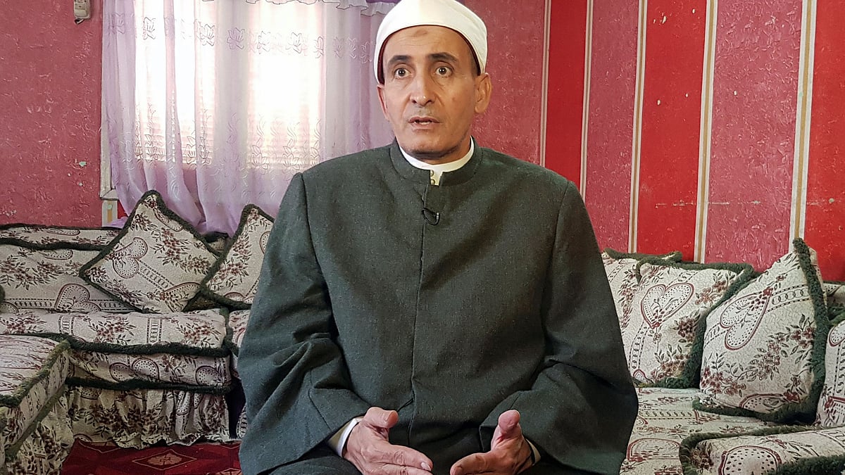 Shawki Abuzeid, Egyptian cleric and head of Al-Azhar?s mission to Afghanistan, speaks during an interview with Reuters in Cairo, Egypt, on 29 August 2021