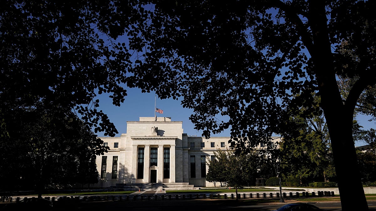The Federal Reserve building is seen in Washington, US, on 20 October 2021