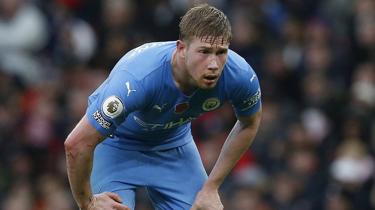 Manchester City’s Kevin De Bruyne during a match against Manchester United at Old Trafford on 6 November, 2021