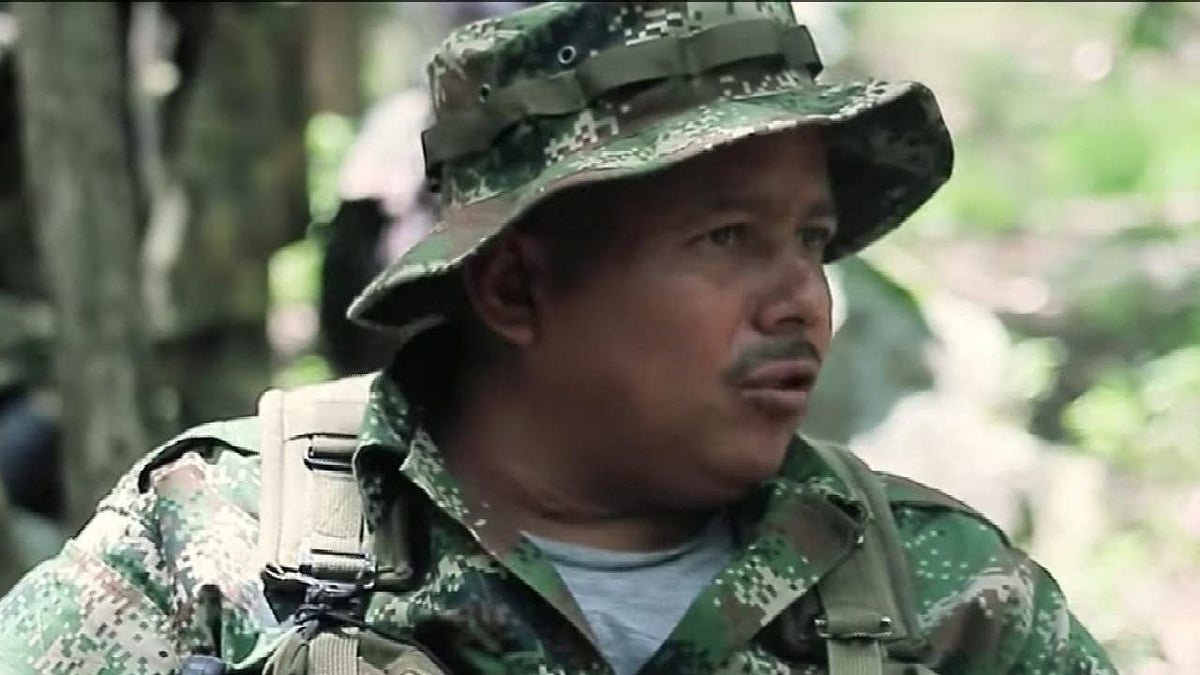 Handout picture released by the Colombian Army on 24 January, 2022, of FARC rebel dissident Euclides Espana Caicedo, aka Jhonier, at an undisclosed place