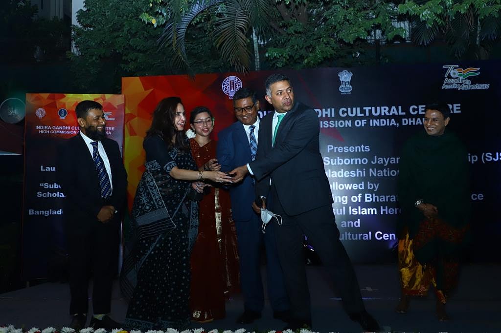 India High Commissioner to Bangladesh Vikram K. Doraiswami at the programme organised to inaugurate Suborno Jayanti Scholarship website