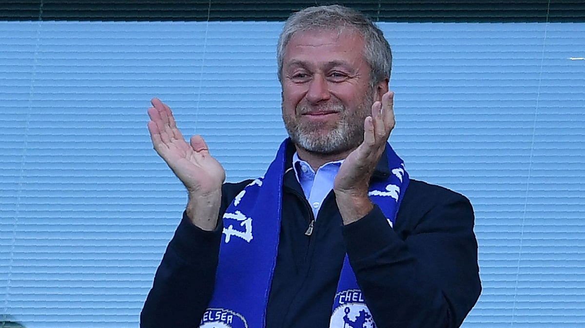 In this file photo taken on 21 May, 2017, Chelsea's Russian owner Roman Abramovich applauds, as players celebrate their Premier League title win