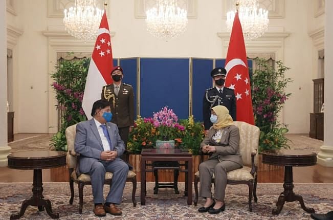 Bangladesh Foreign Minister AK Abdul Momen calls on Singaporean President Halimah Yacob