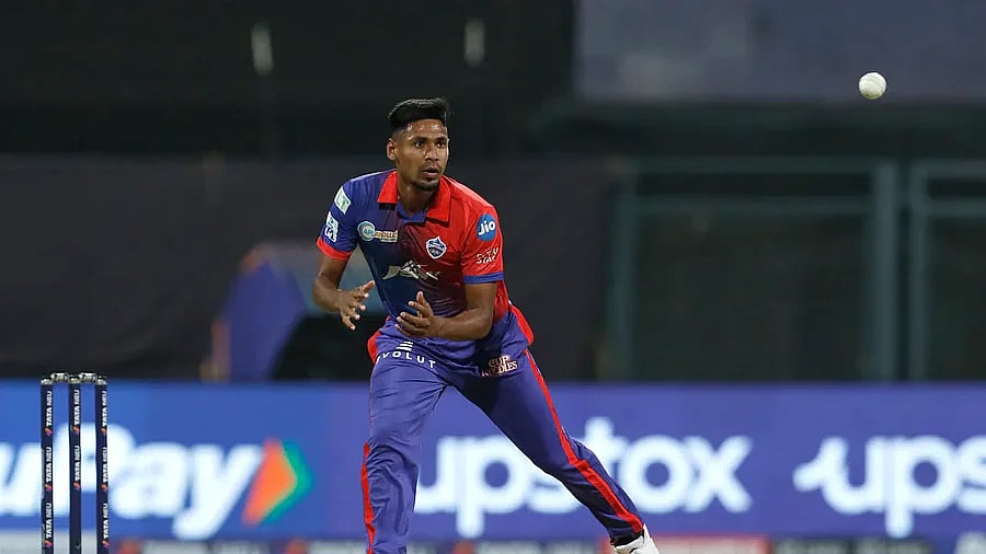 Mustafizur Rahman in action for Delhi Capitals