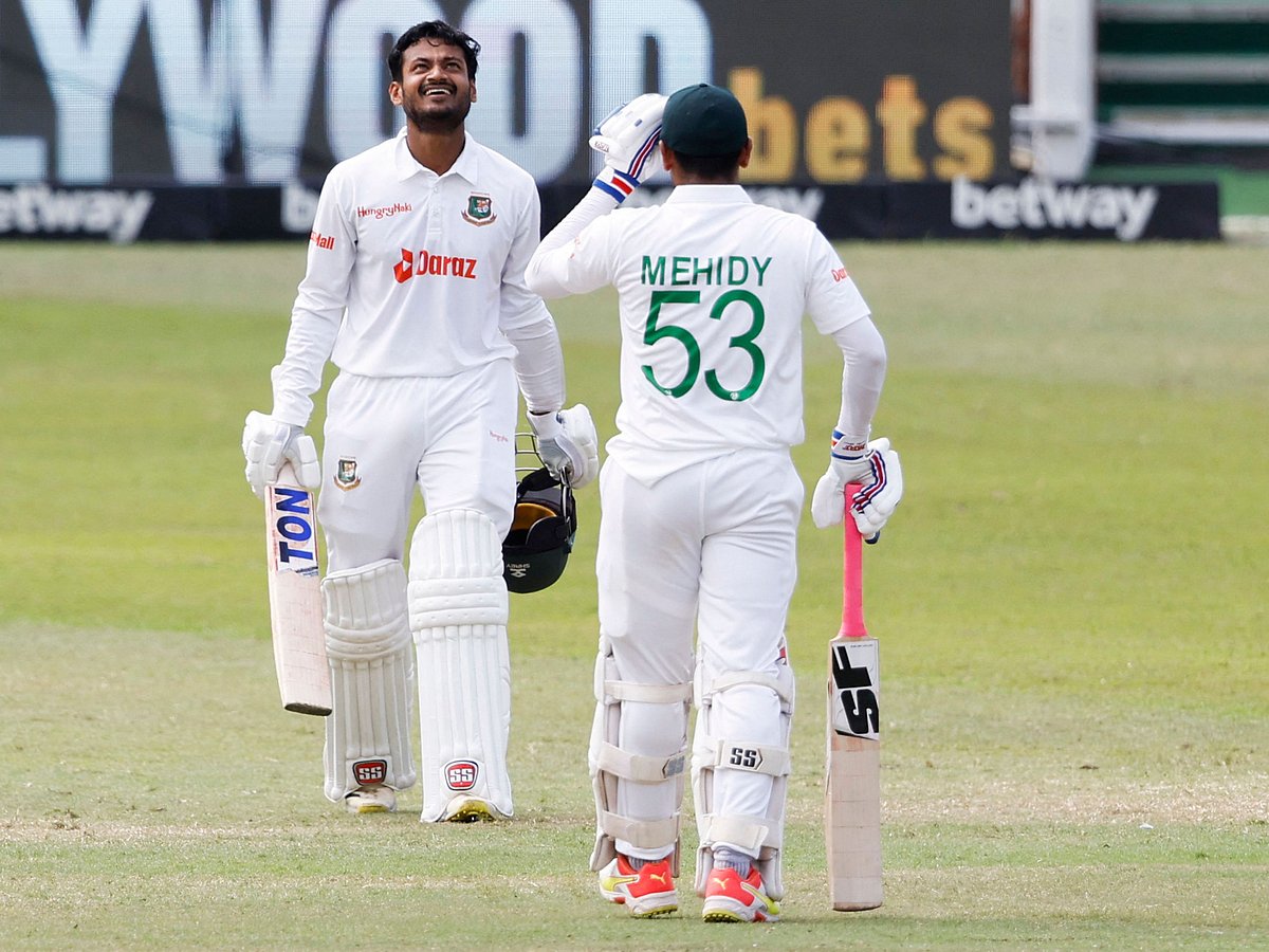 Mahmudul Hasan Joy, thanking the heavens after scoring his maiden Test ton on Saturday.