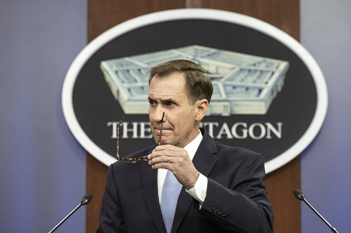 Pentagon Press Secretary John Kirby holds a news briefing at the Pentagon on 2 May 2022 in Arlington, Virginia