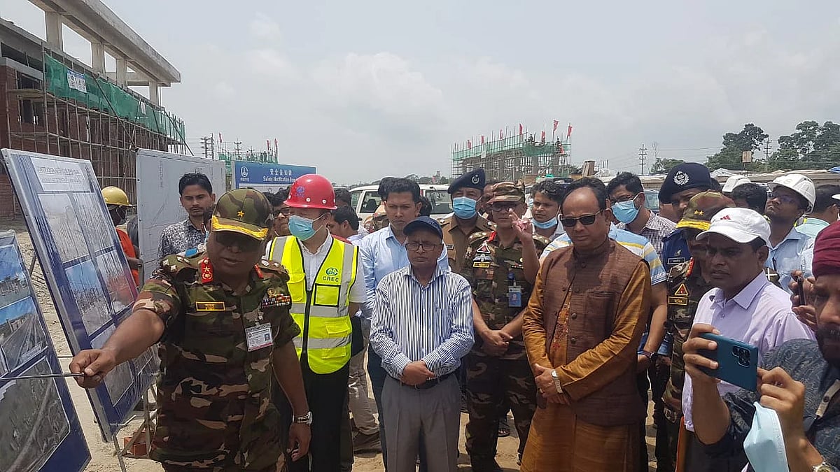 Railway minister visits Padma Bridge rail link project in Munshiganj’s Mawa on Sunday