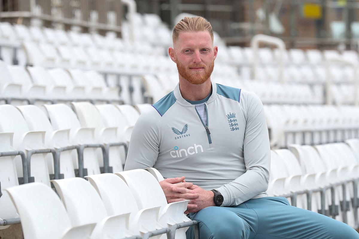 England Men’s Test Captain Ben Stokes poses for pictures at the Riverside cricket stadium, in Chest-le-Street, on 3 May 2022