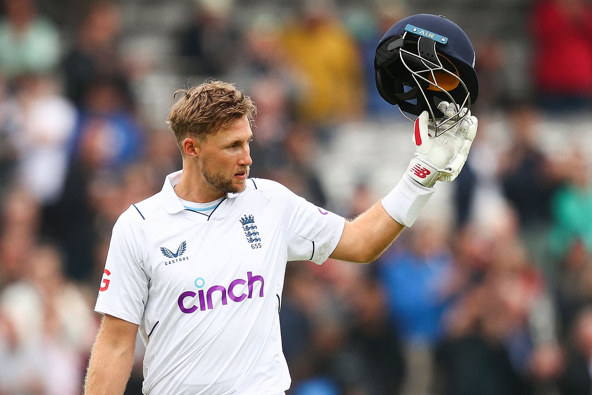 England's Joe Root gestures as he walks off the pitch after England won the first cricket Test match between England and New Zealand at Lord's cricket ground in London on 5 June, 2022
