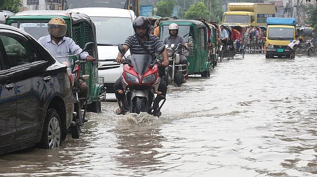 Water logging in Dhaka city
