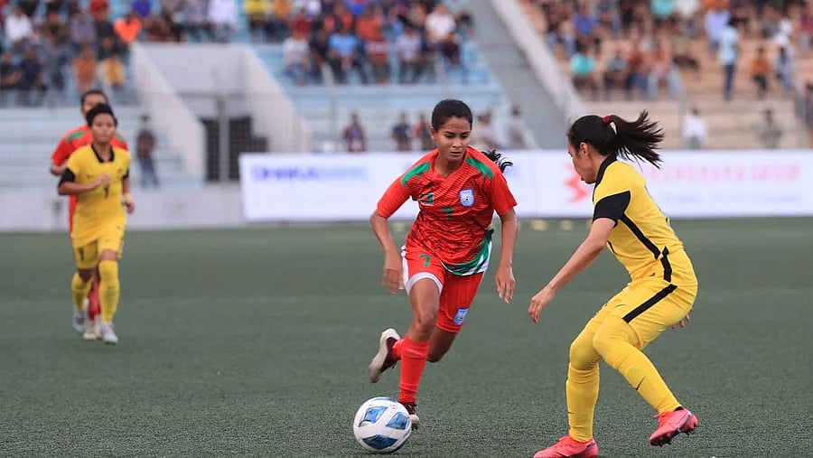 Bangladesh women's team failed to breach Malaysia's defence in a friendly match at the Bir Shreshtha Shaheed Shipahi Mohammad Mostafa Kamal Stadium in Kamalapur on Sunday
