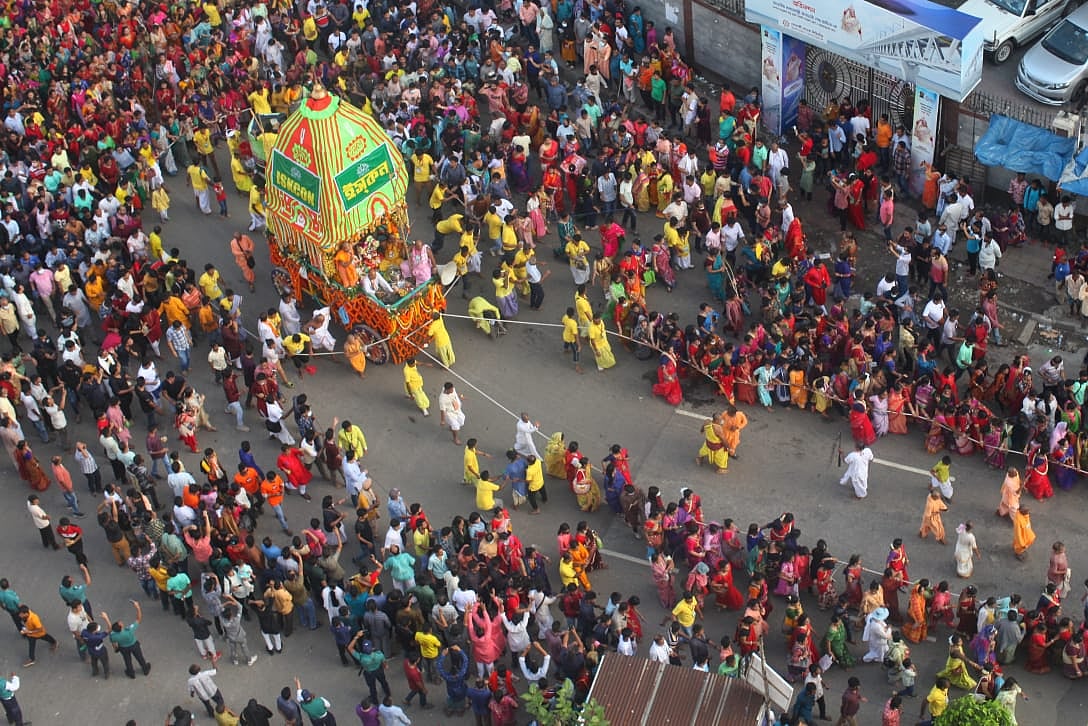Members of the Hindu community celebrated Ratha Yatra on Friday across the country