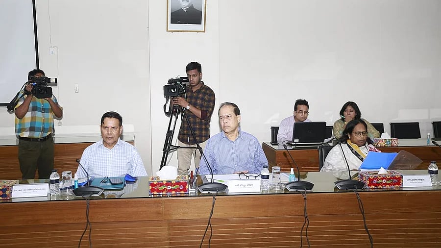 The dialogue with the Jamiat Ulema-e-Islam Bangladesh delegation at the commission on Tuesday.