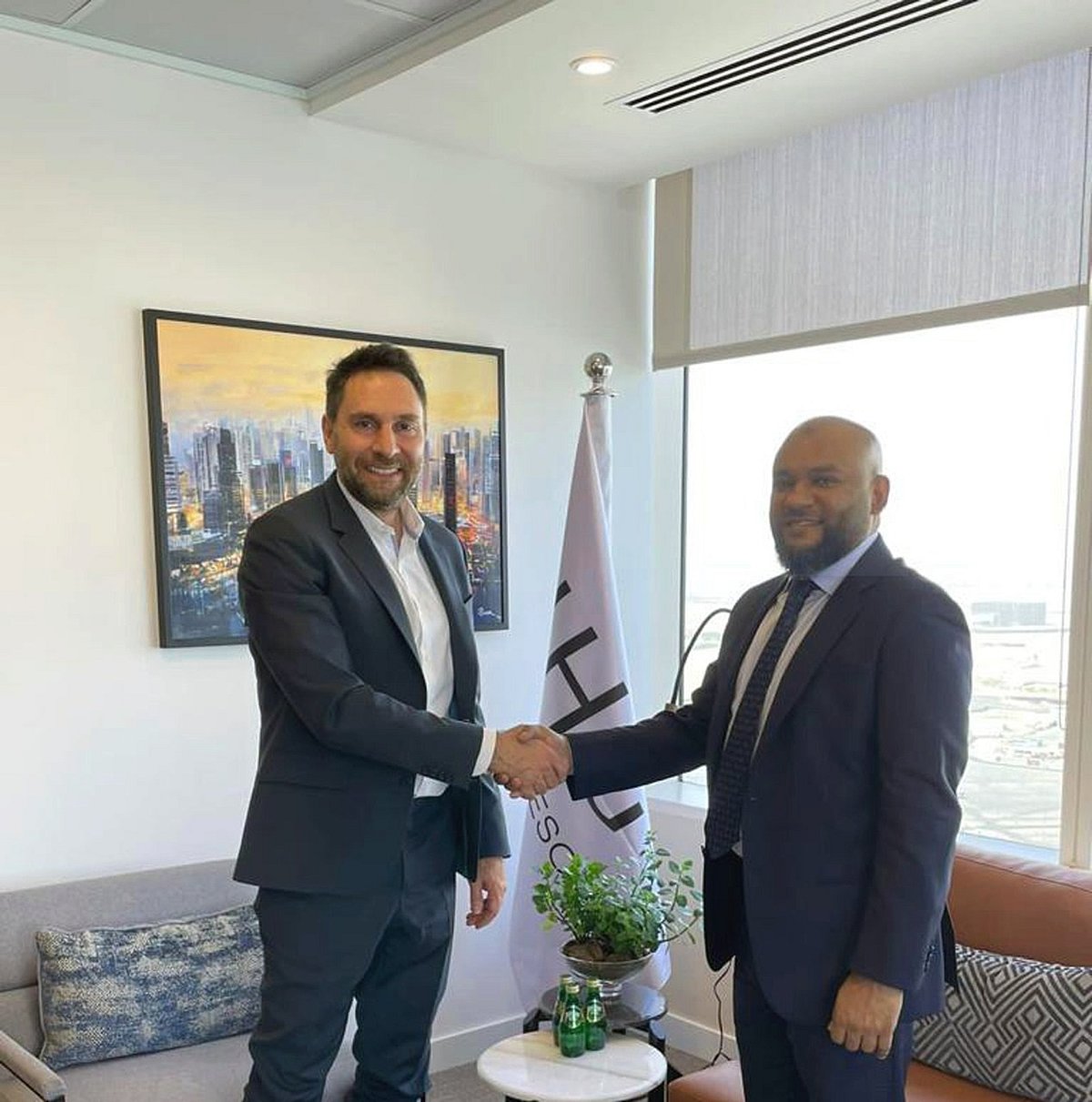 Tanzeer Alam Siddique, Vice Chairman & Managing Director of Doreen Hotels Resorts Limited meeting Haitham Mattar, Managing Director for India, Middle East and Africa for Intercontinental Hotels Group in Dubai