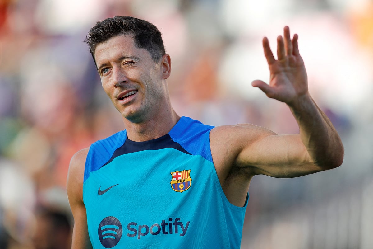 FC Barcelona forward Robert Lewandowski
