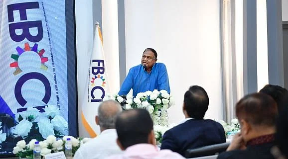 Commerce minister Tipu Munshi speaking as the chief guest at a seminar on ‘Economics and Trade Thoughts of Bangabandhu’ organised by the FBCCI at its auditorium in Dhaka on 7 August 2022