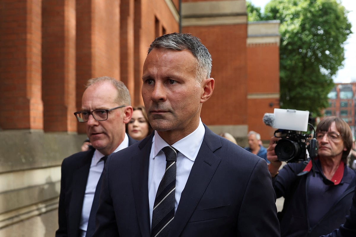 Former Manchester United footballer Ryan Giggs leaves Manchester Crown Court in Manchester, Britain, 8 August, 2022
