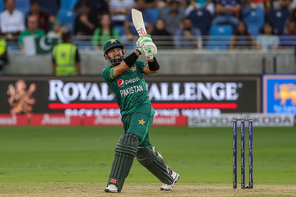 Mohammad Rizwan top-scored with 43 for Pakistan against India in their 2022 Asia Cup match at the Dubai International Cricket Stadium on 28 August, 2022