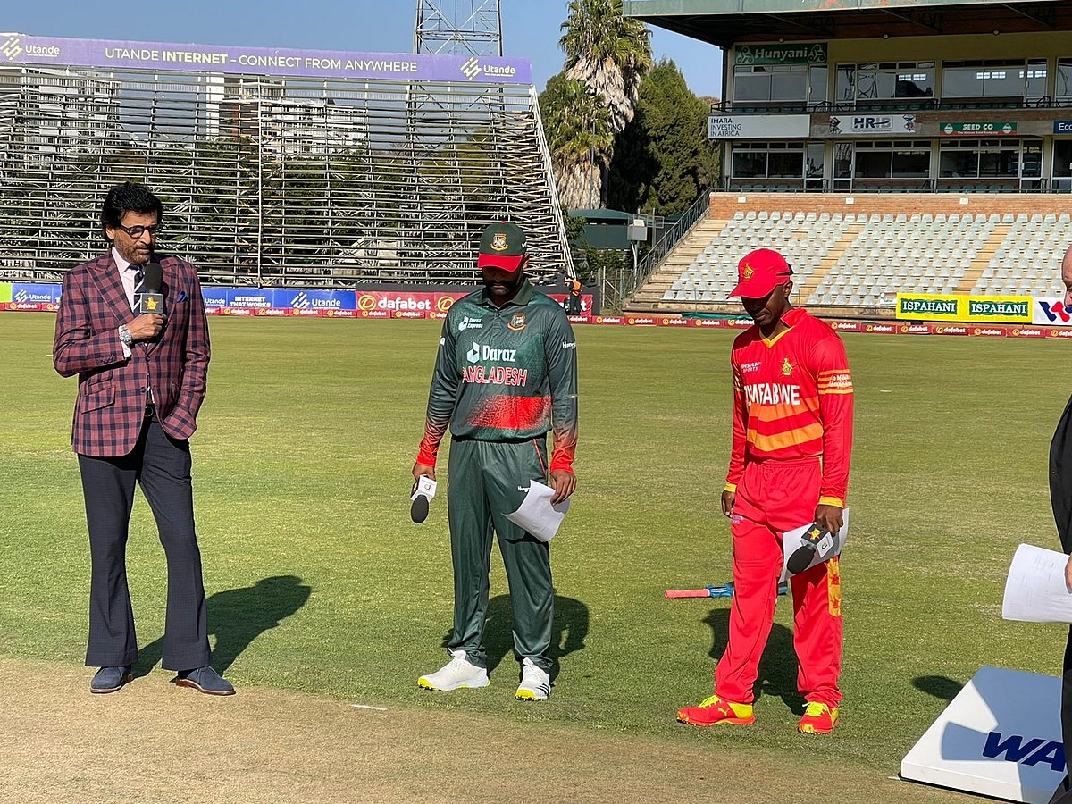 Bangladesh to bat first in 1st Zimbabwe ODI in Harare on 5 August, 2022