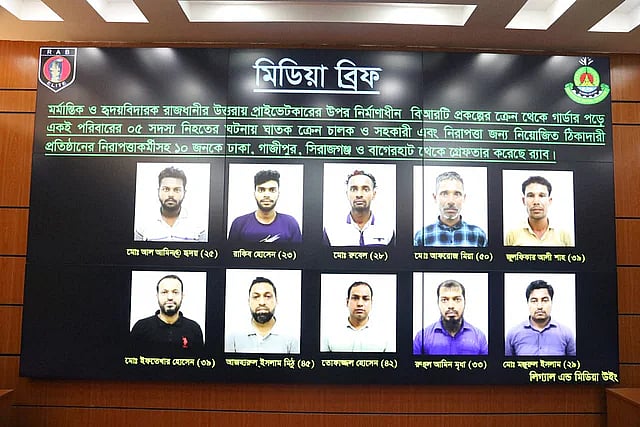 Some 10 people have been arrested  in connection with the accident in Uttara.