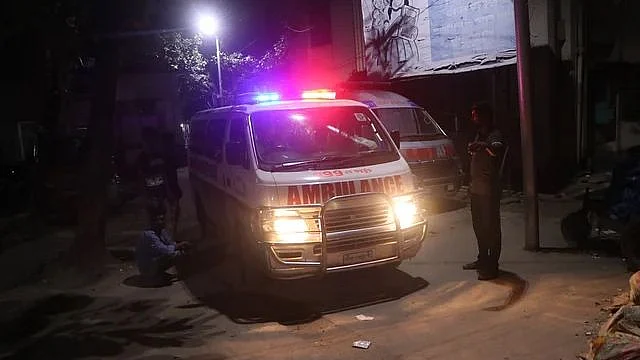 The body of Jubo Dal activist Shaon Pradhan was taken home on a ambulance amid high security