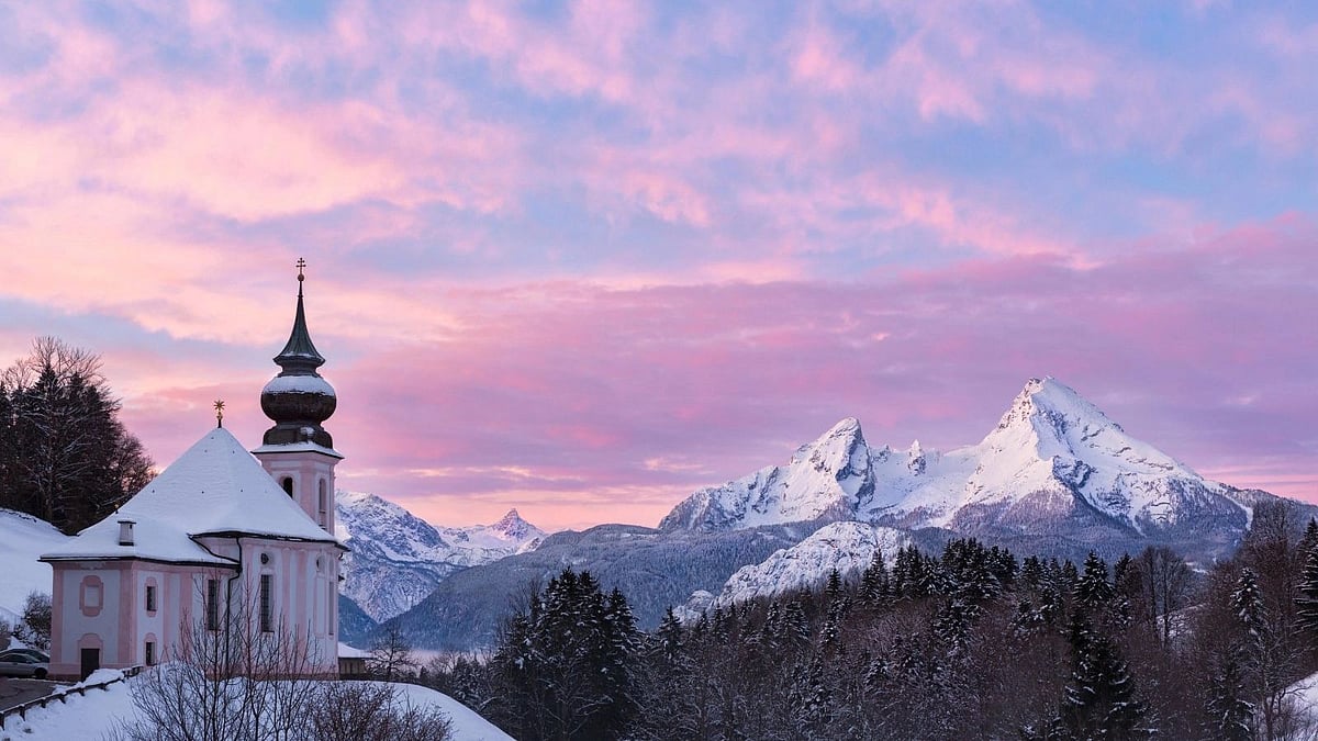A view of Germany's famous Watzmann mountain summit in Bavaria, Germany