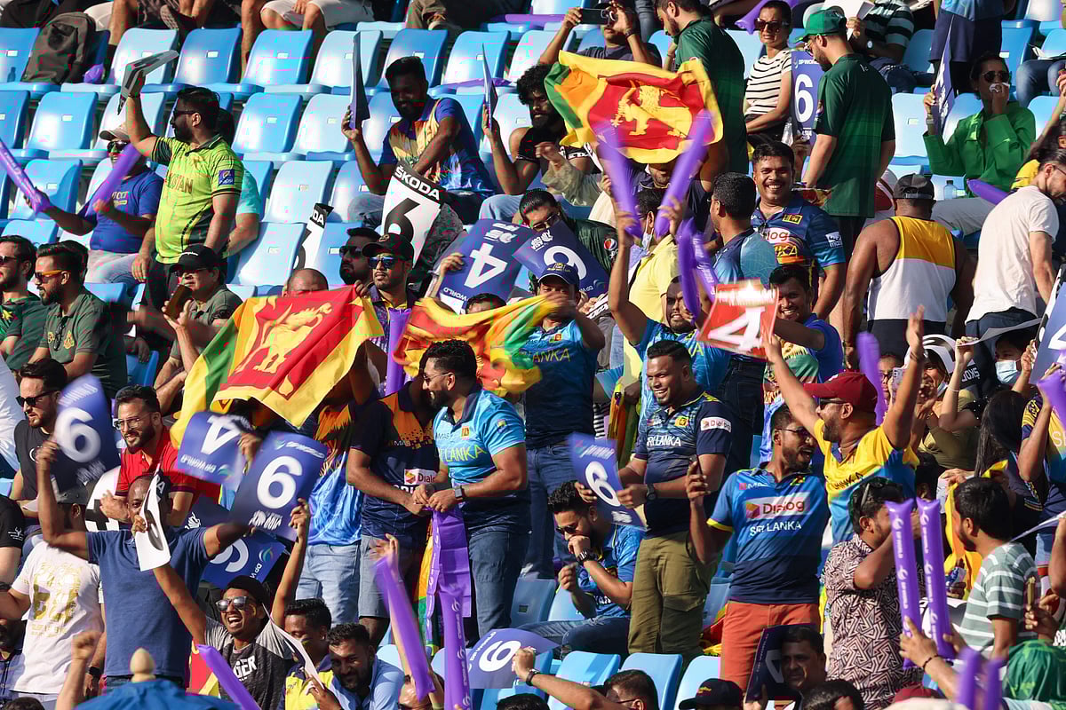 Pakistan's fans arrive to watch the Asia Cup Twenty20 international cricket final match between Pakistan and Sri Lanka at the Dubai International Cricket Stadium in Dubai on 11 September, 2022