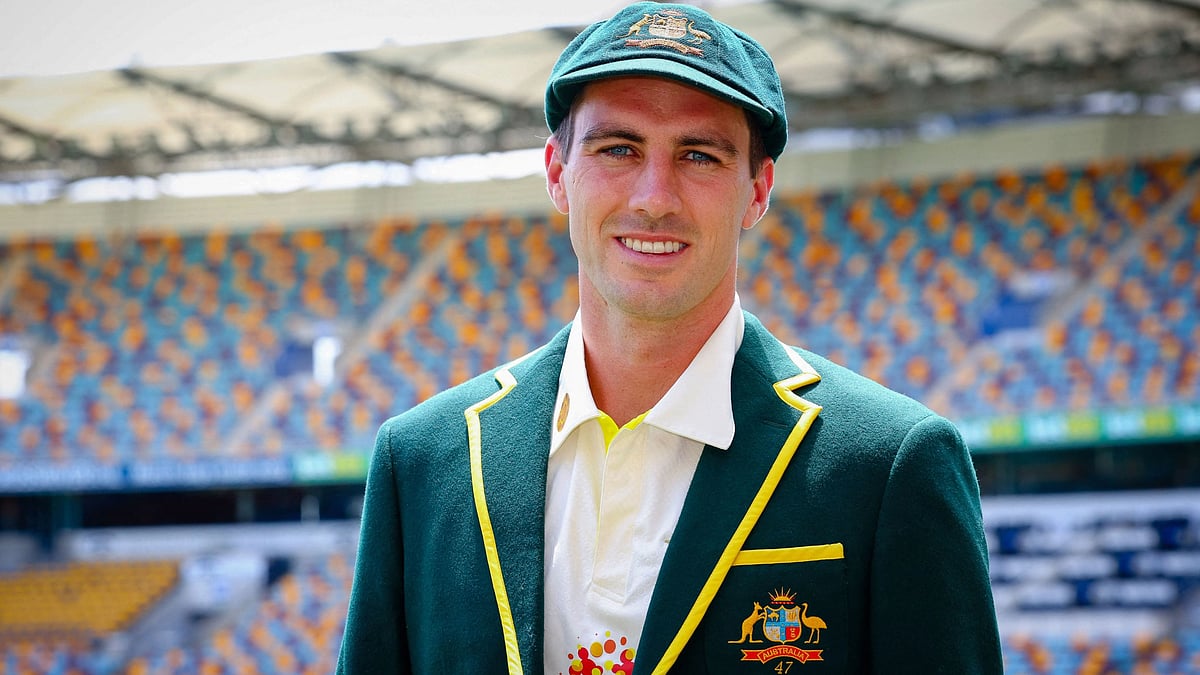 Australia's new captain Patrick Cummins poses during an Ashes launch press conference at the Gabba in Brisbane on 5 December, 2021
