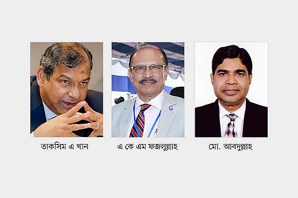 Dhaka WASA MD Taksim A Khan, Chattogram WASA MD AKM Fajlullah and Khulna WASA MD Md Abdullah