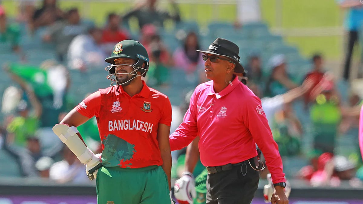 Shakib Al Hasan looks on after his dismissal against Pakistan
