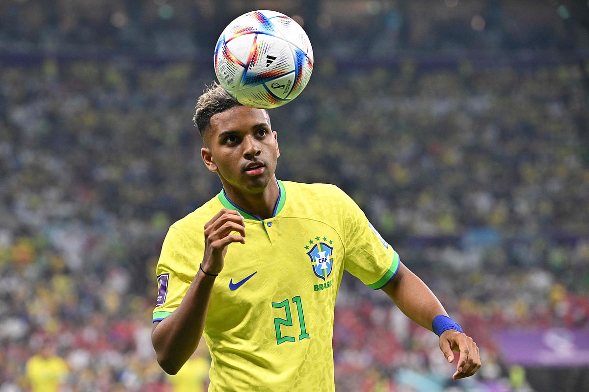 Brazil's forward Rodrygo, one of the candidates to replace Neymar Junior in the starting XI against Switzerland