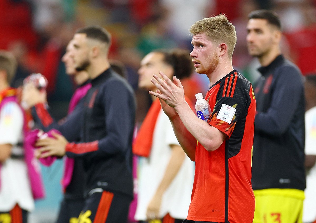 Belgium's Kevin De Bruyne after the FIFA World Cup 2022 Group F match of Belgium v Canada at the Ahmad Bin Ali Stadium in Al Rayyan, Qatar on 23 November, 2022