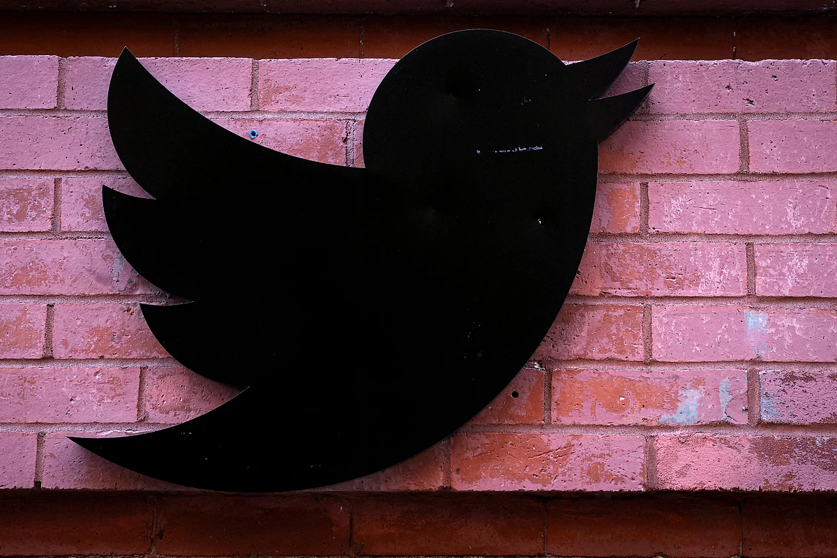 The Twitter logo is seen outside the offices in New York City, US, 9 November, 2022