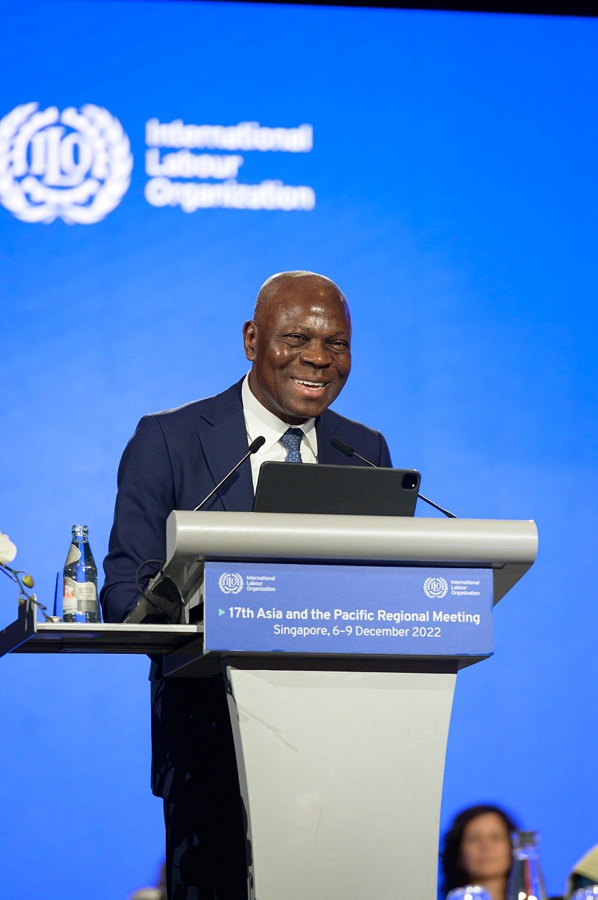 International Labour Organisation (ILO) Director-General Gilbert F Houngbo
