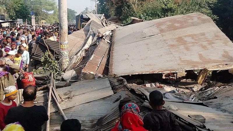 Five people, including a man and his son, killed as covered van ploughs into a roadside restaurant in Manirampur upazila, Jashore
