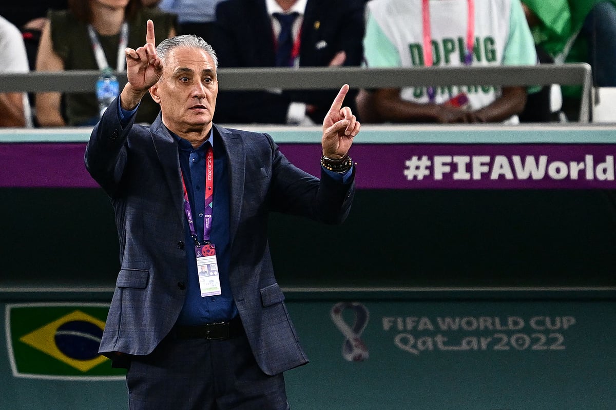 razil's coach Tite gestures on the touchline during the Qatar 2022 World Cup quarter-final football match between Croatia and Brazil at Education City Stadium in Al-Rayyan, west of Doha, on December 9, 2022